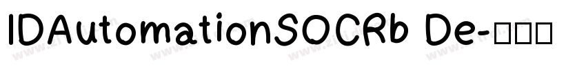IDAutomationSOCRb De字体转换